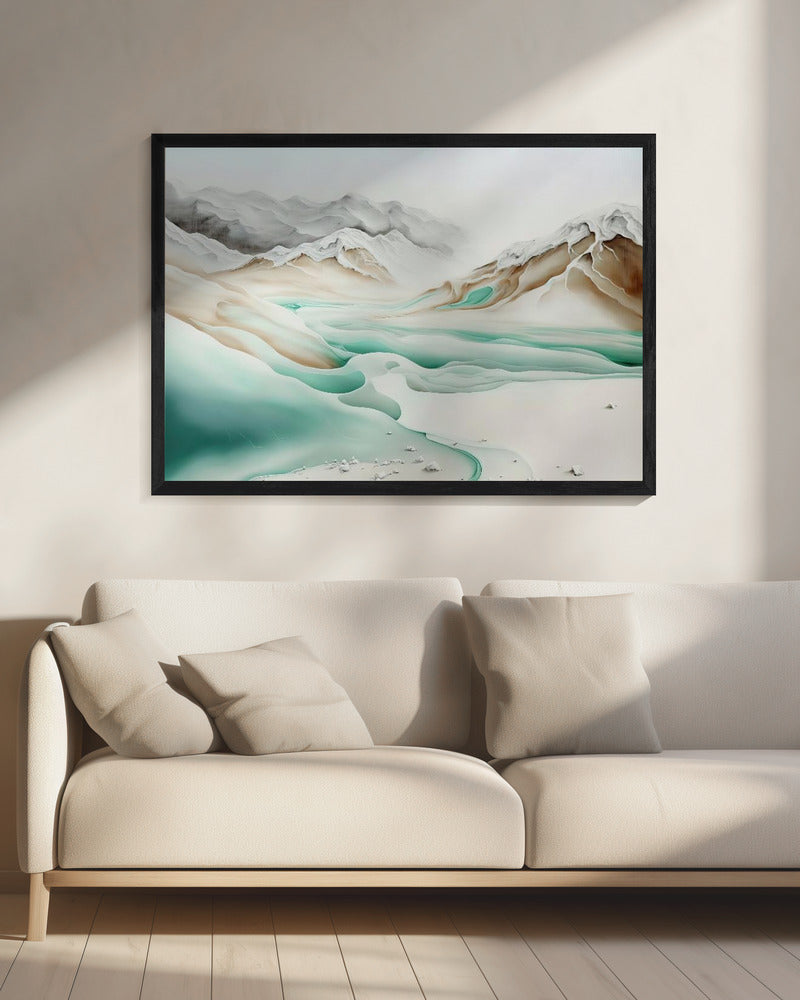 Ruhiger Alpenfluss | Leinwand