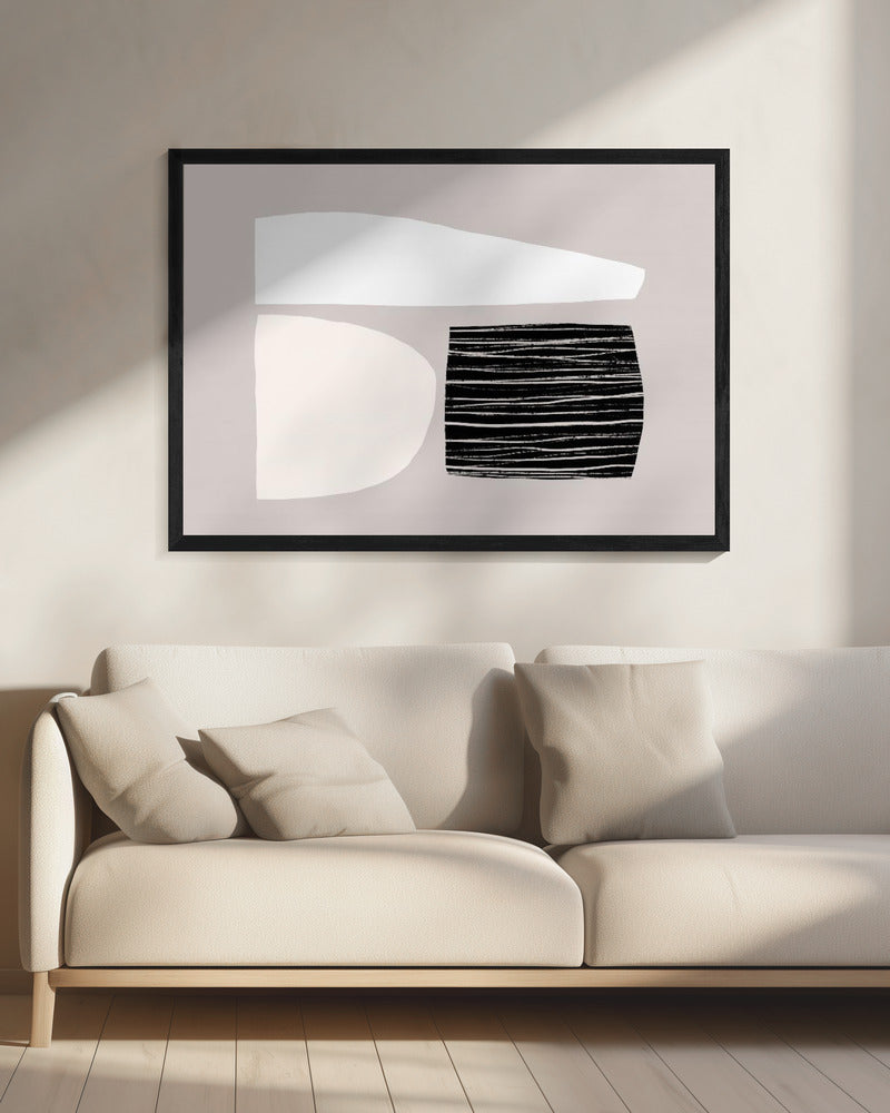 Geometrische Formen in neutralen Tönen | Leinwand