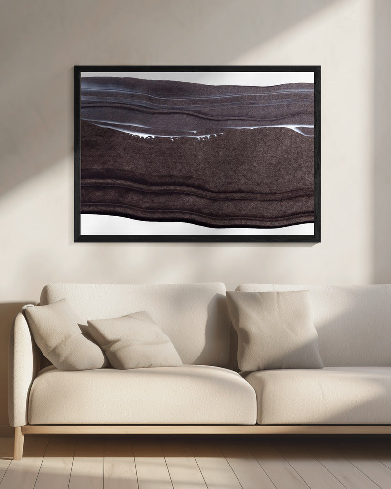 Wellenlinien mit einer ruhigen monochromen Palette | Leinwand