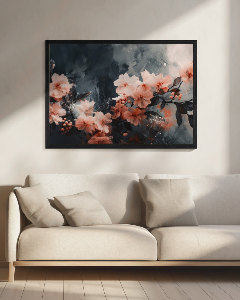 Blütenblätter in Traumlandschaft | Leinwand