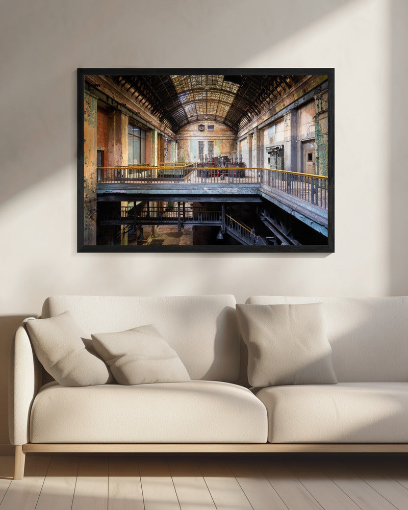 Industriehalle im Verfall | Leinwand