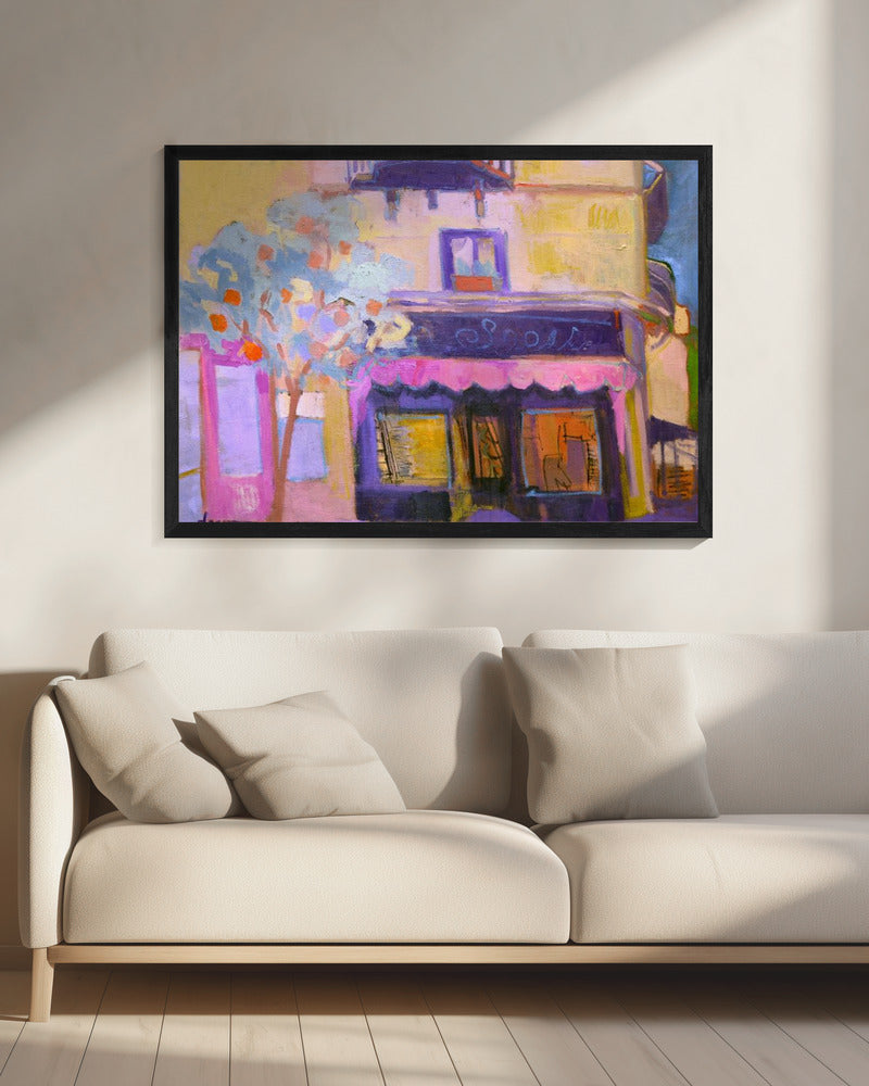 Lebendige Café-Szene | Leinwand