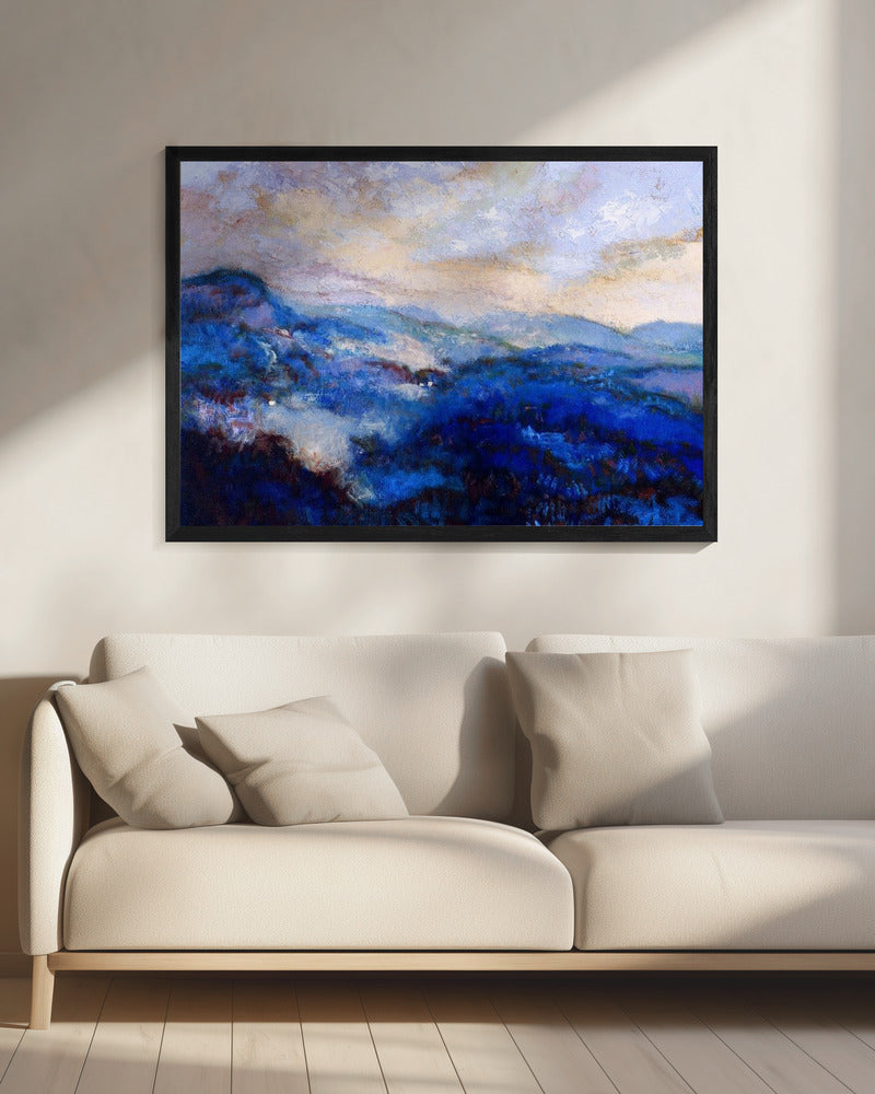 Ätherische Blaulandschaft | Leinwand