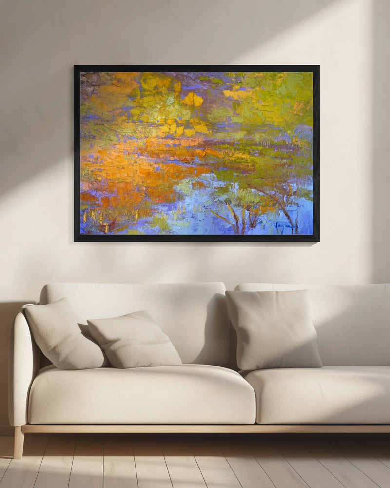 Goldene Reflexion | Leinwand