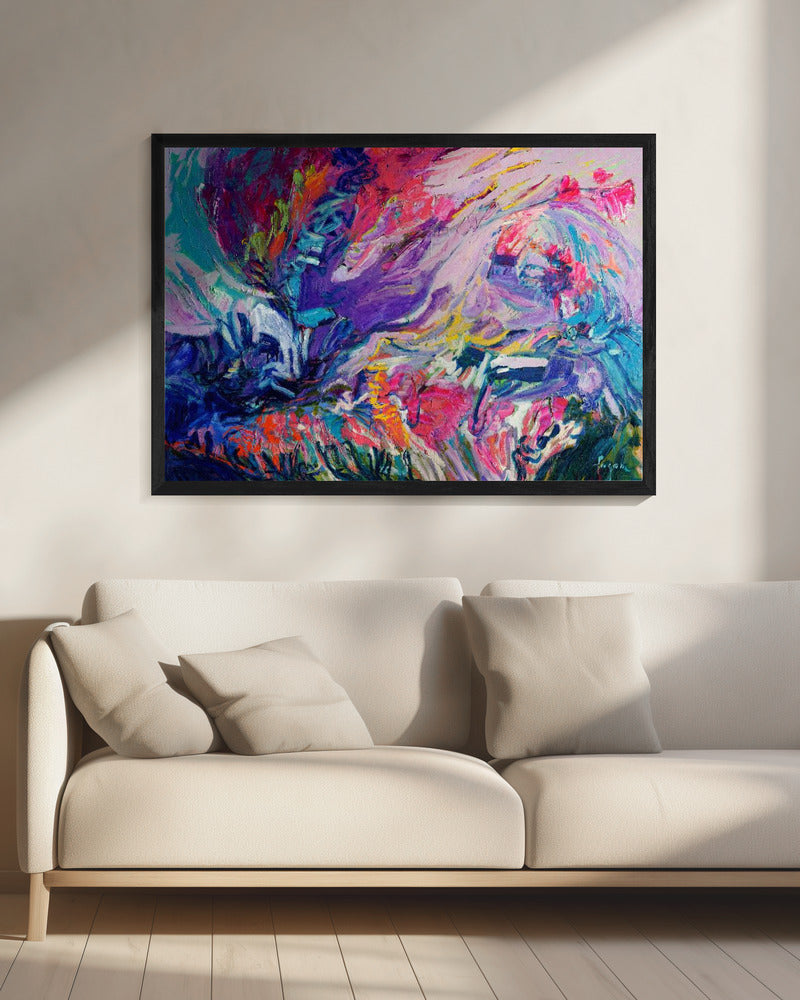 Expressionistisches farbenfrohes Abstraktes | Leinwand