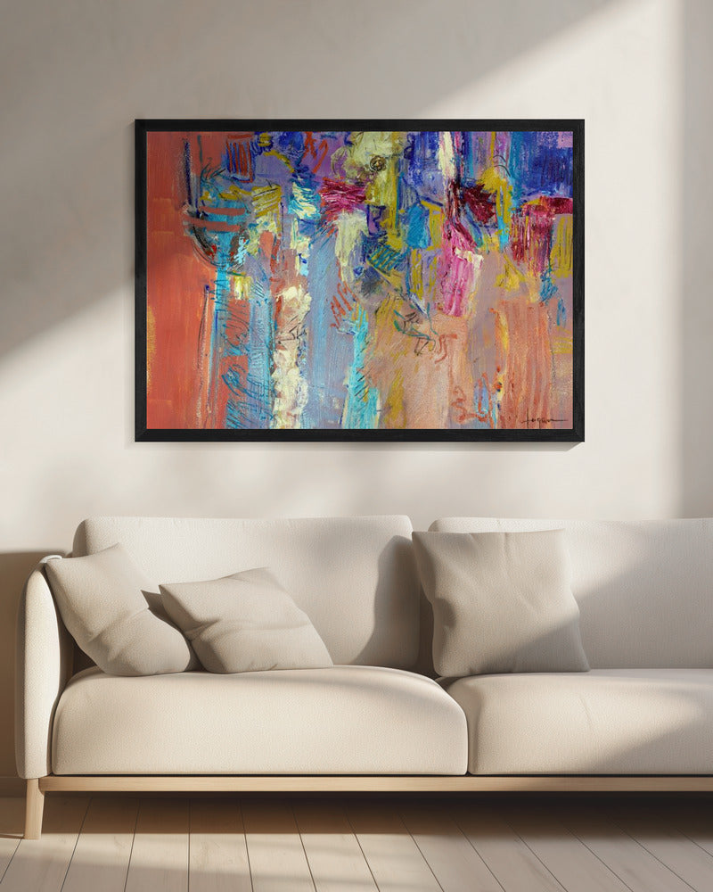 Expressionistisches farbenfrohes Abstraktes | Leinwand