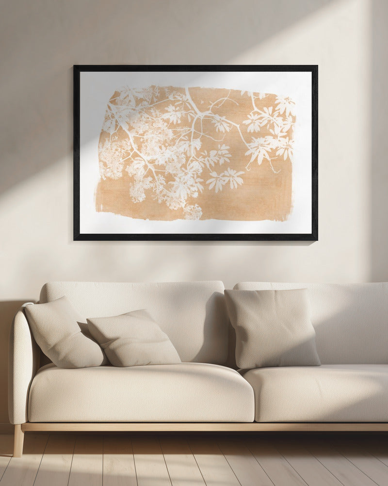 Orangenbaum-Laub-Silhouette | Leinwand