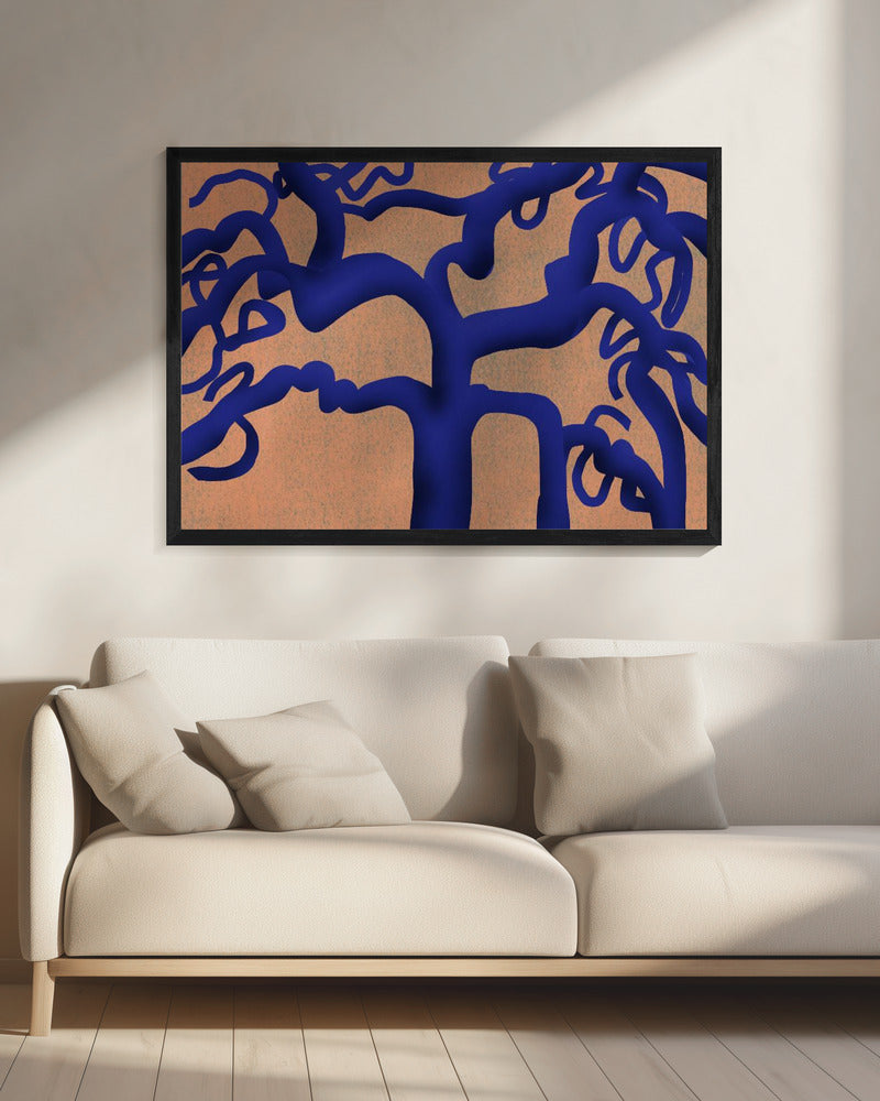 Verdrehter Indigobaum | Leinwand