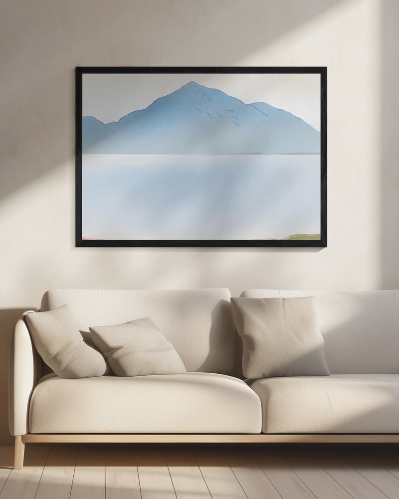 Nebliger Bergblick | Leinwand