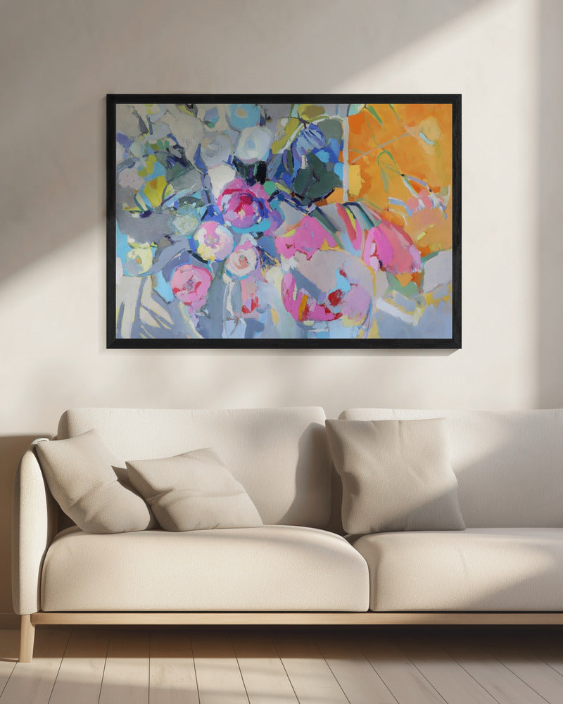 Glas und Rosen | Leinwand