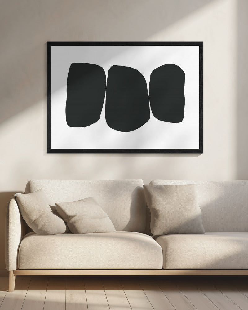 Black Irregular Shapes | Canvas