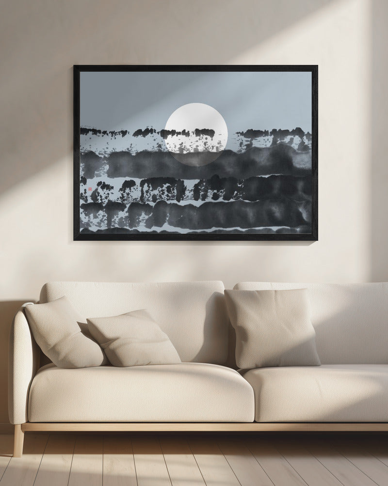 Hidden Moon N°5 | Hinter dem Horizont | Leinwand