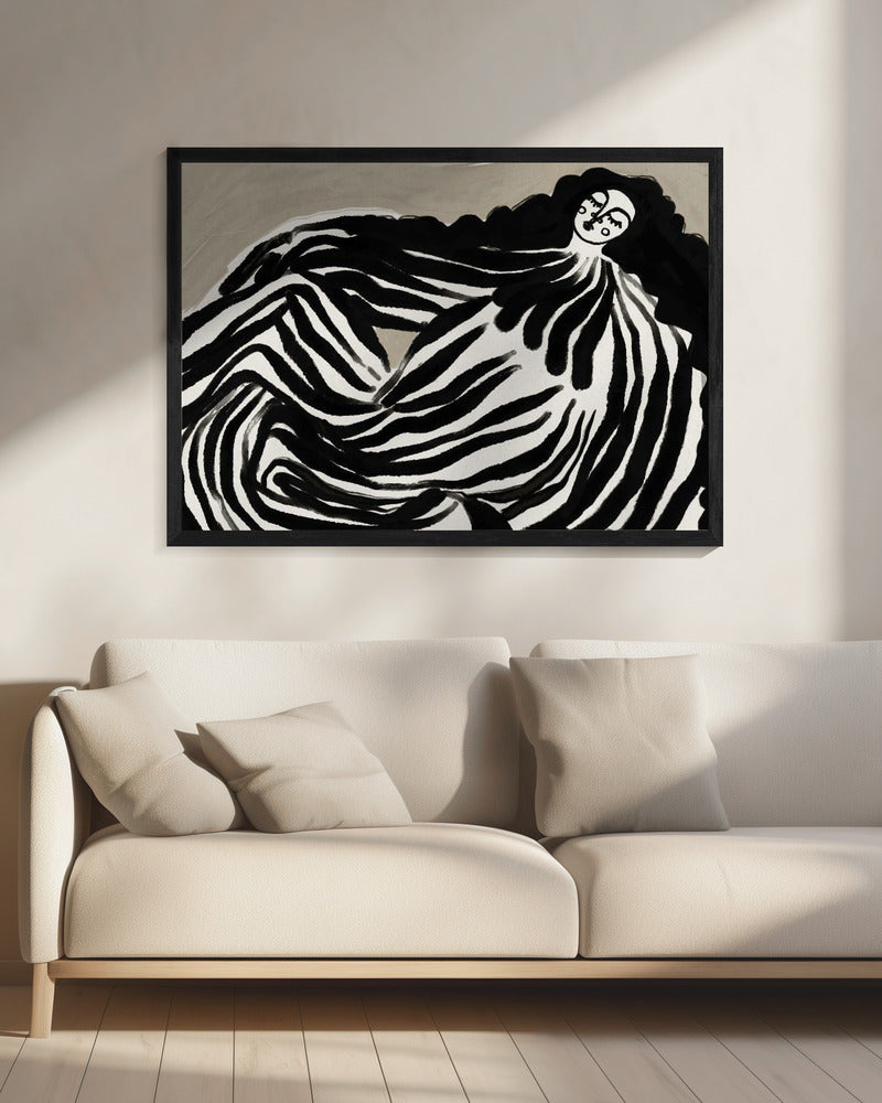 Monochrome Wellen | Leinwand