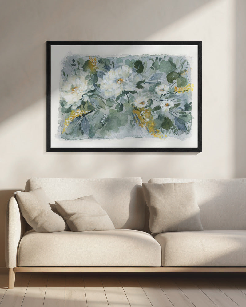Weißer Blumenstrauß | Leinwand