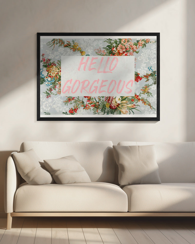 Hellogorgeousbluefloral Verhältnis2x3 | Leinwand