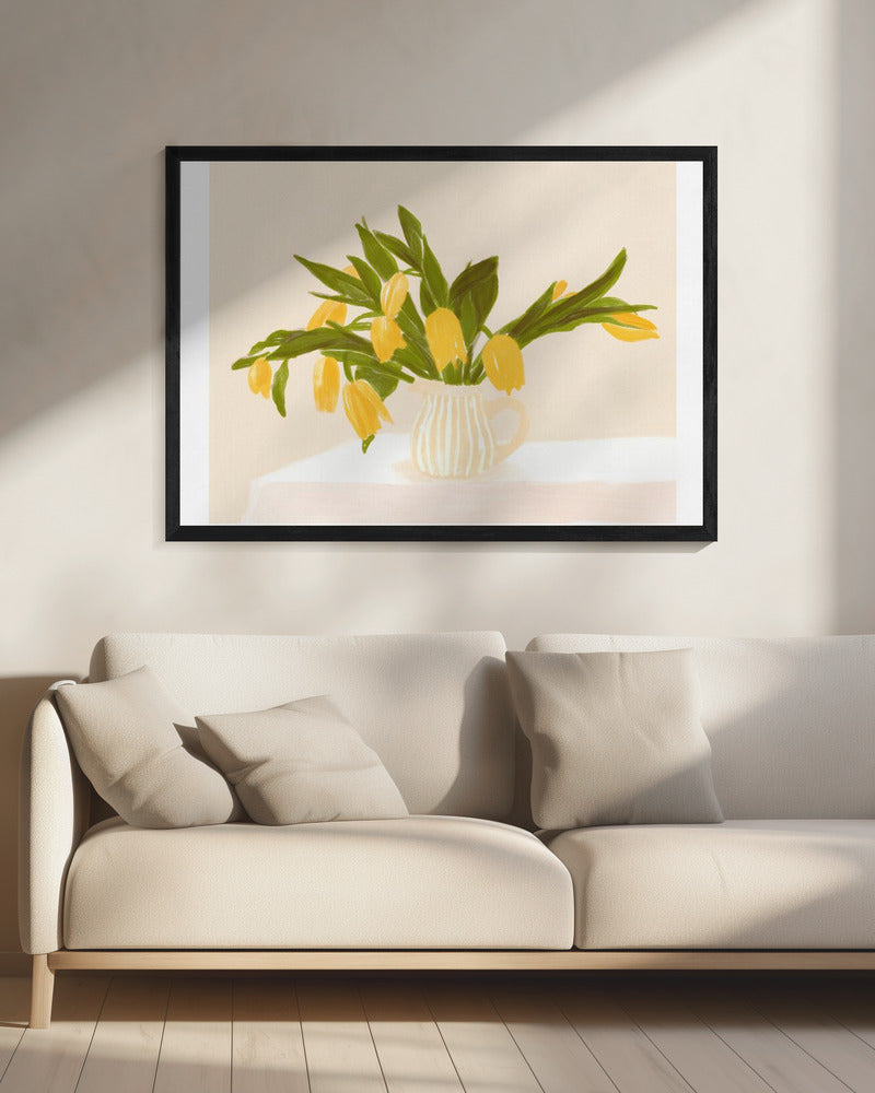 Pandcyellowtulips Kopie | Leinwand