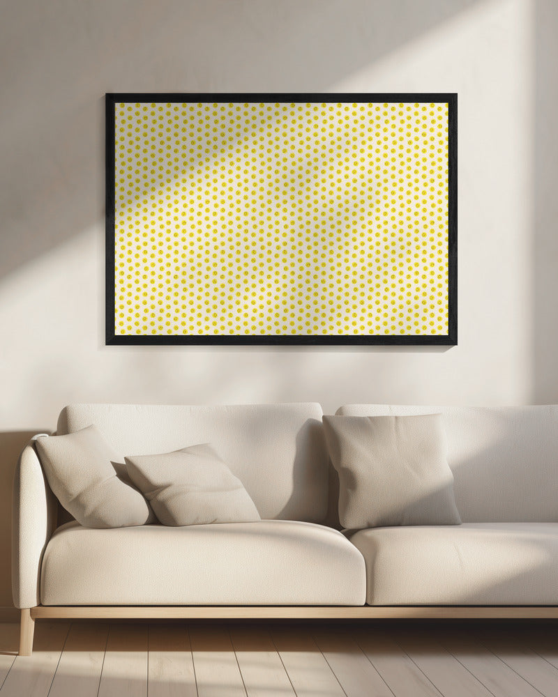 Gelbe Smileys (Musterdesign) | Leinwand