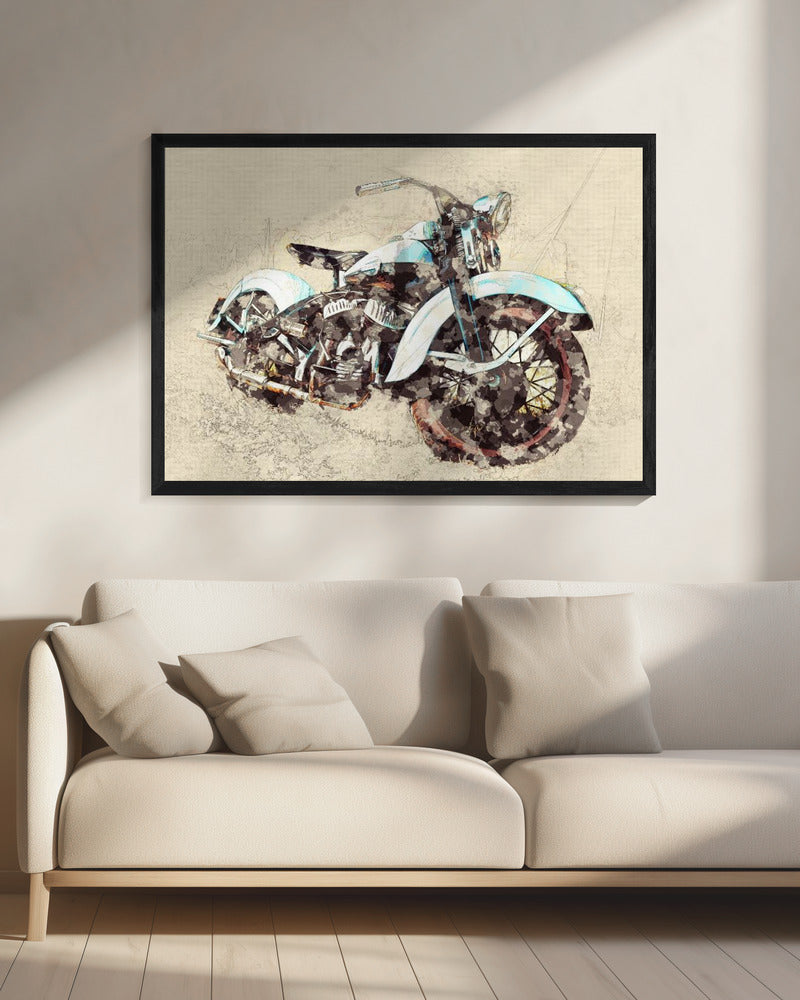 Altes Motorrad | Leinwand