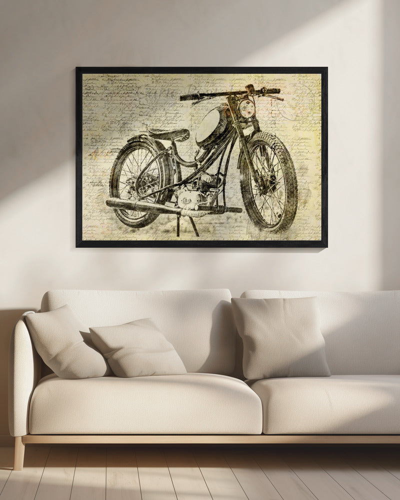 altes Motorrad | Leinwand