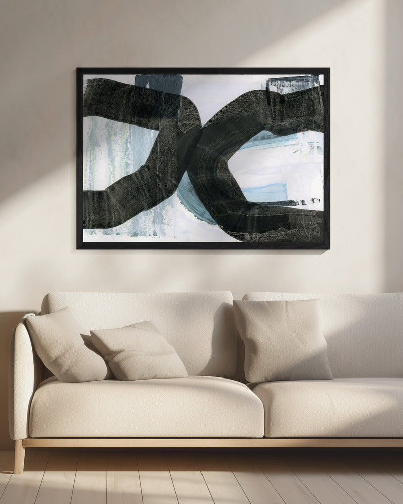 Schwarzes Textur-Meeting 2 | Leinwand