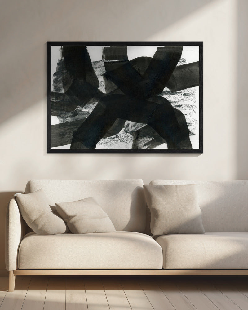 Schwarzes Textur-Meeting 3 | Leinwand