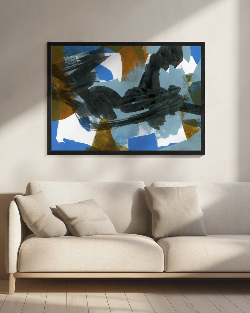 Abstrakter Blauer Tanz Nr. 1 | Leinwand