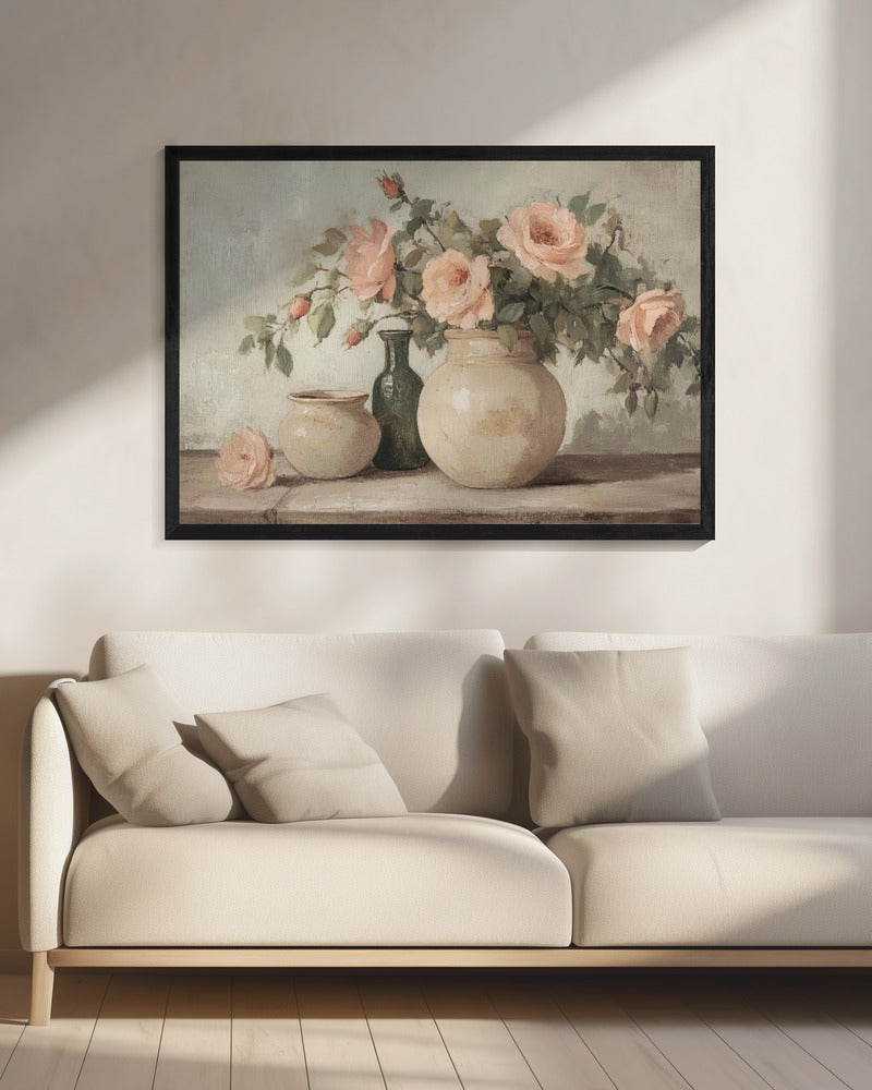 Blume in Vase Gemälde | Leinwand