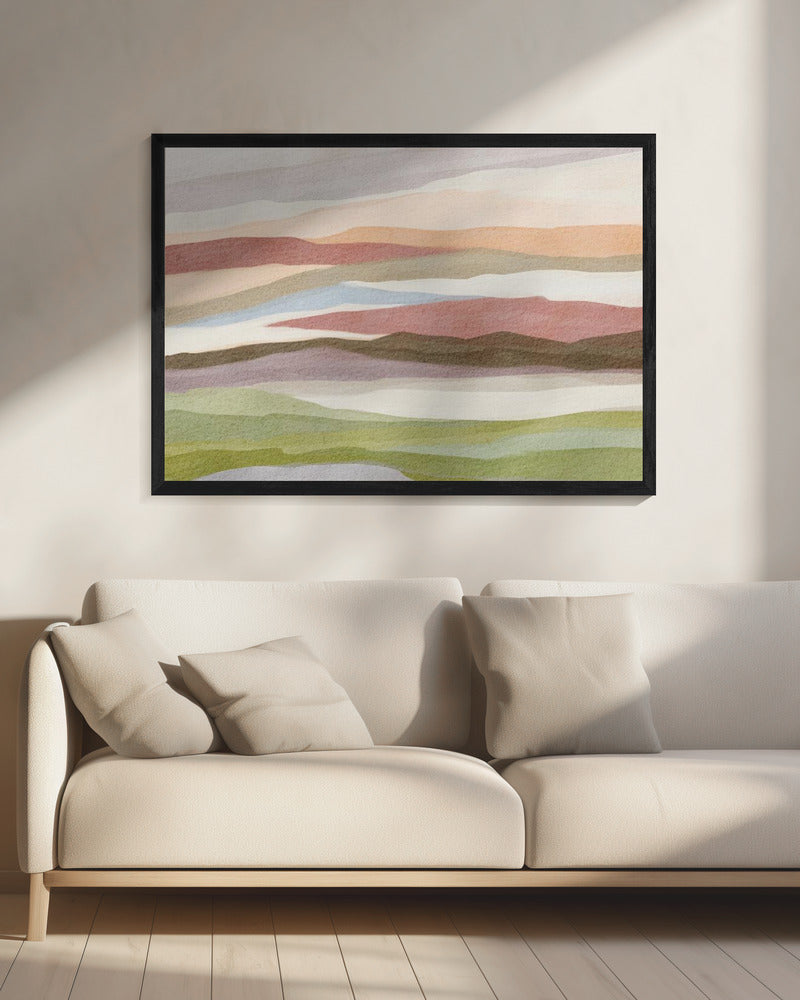 Abstrakte Aquarelllandschaft | Leinwand