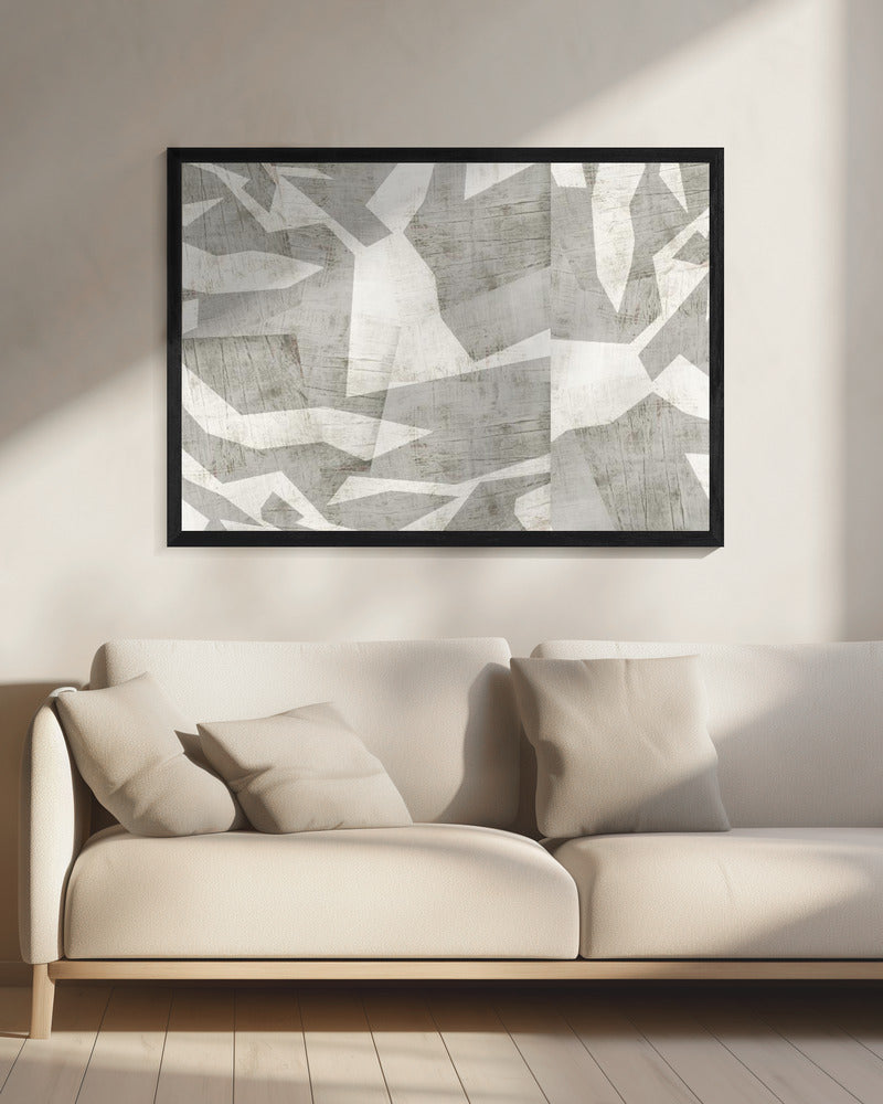 Geometrische Muster mit einer strukturierten Leinwand