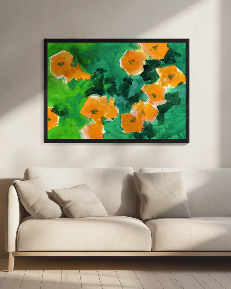 Golden Bloom Burst | Canvas