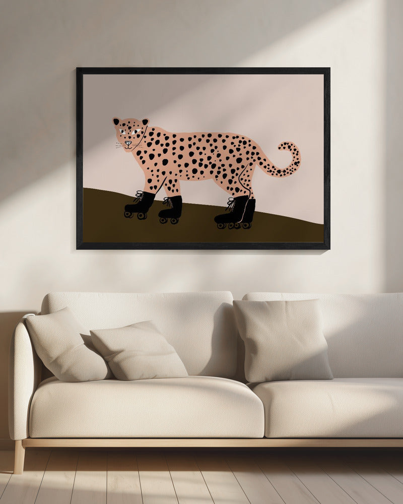 Leoparden-Skaten | Leinwand