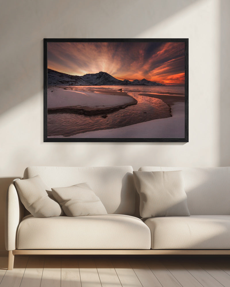 Goldener Sonnenuntergang | Leinwand
