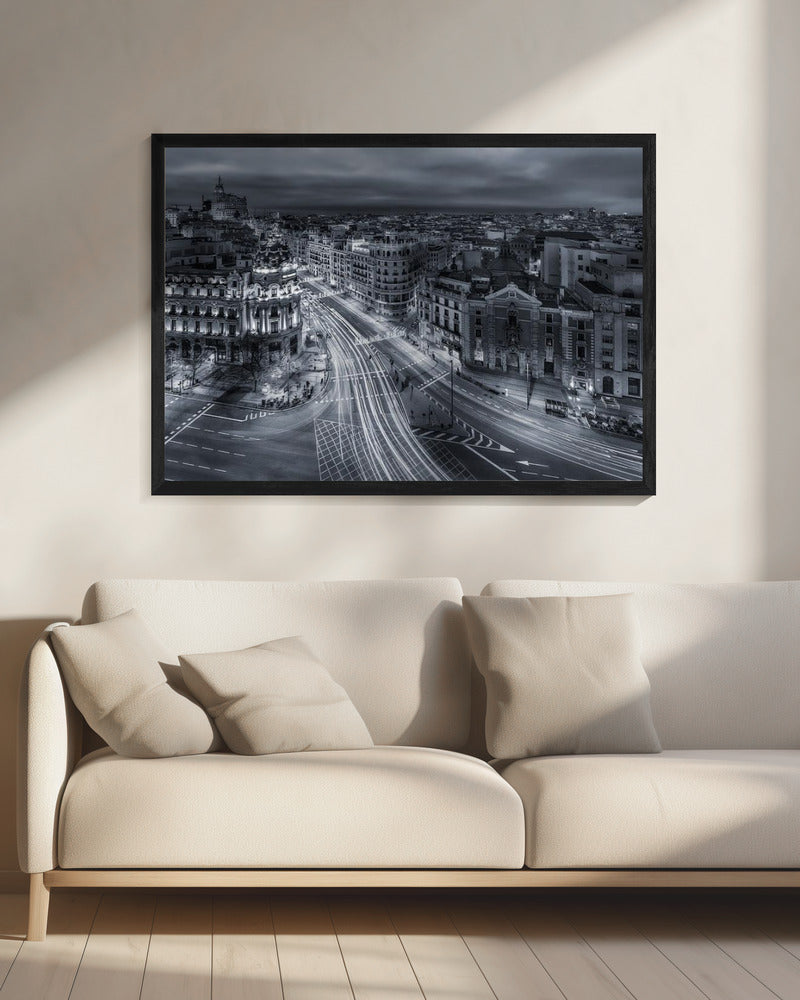 Lichter der Stadt Madrid | Leinwand