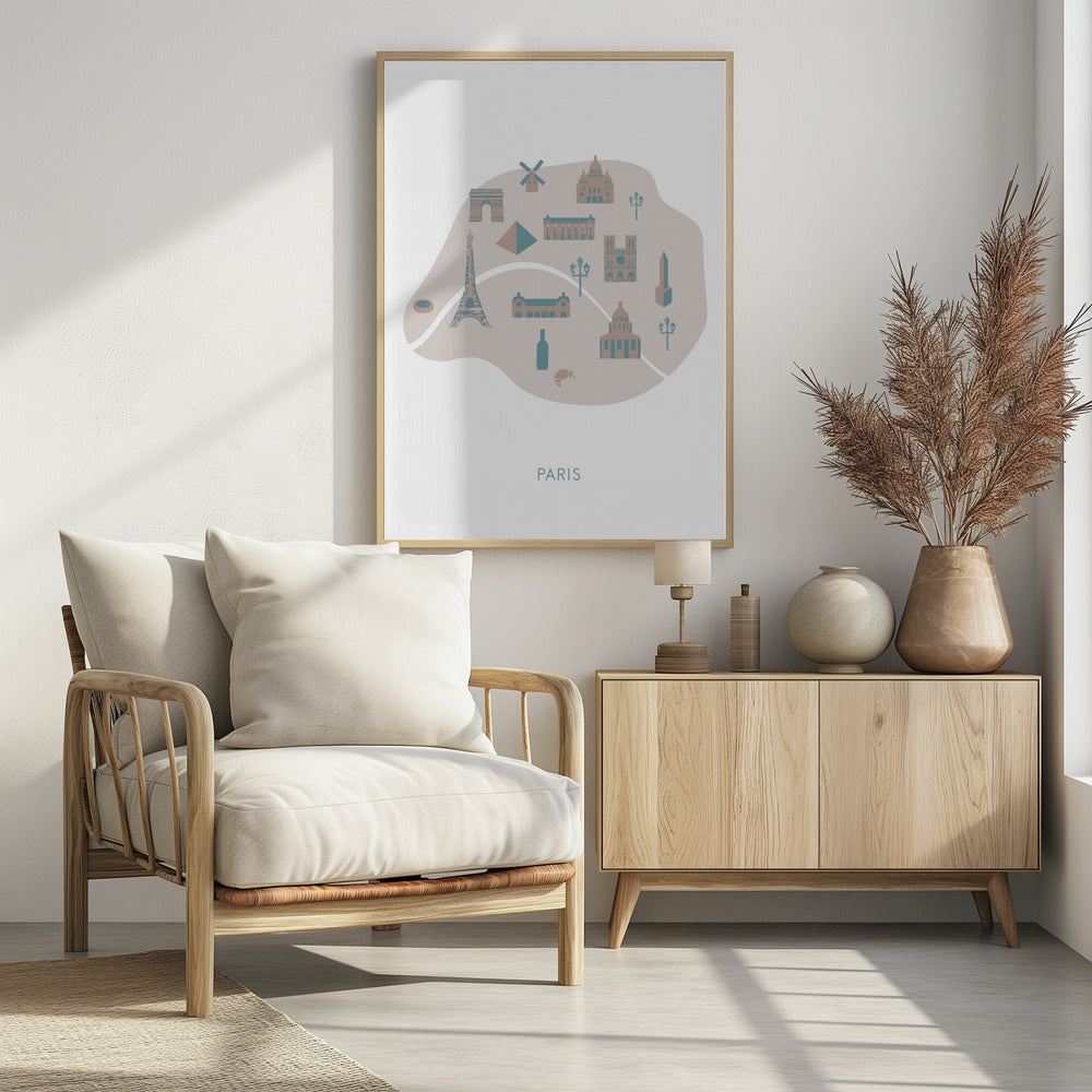 Paris Karte | Poster