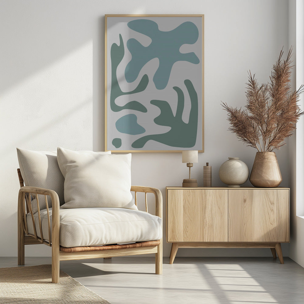 Seaweed Teal No 2 | Poster