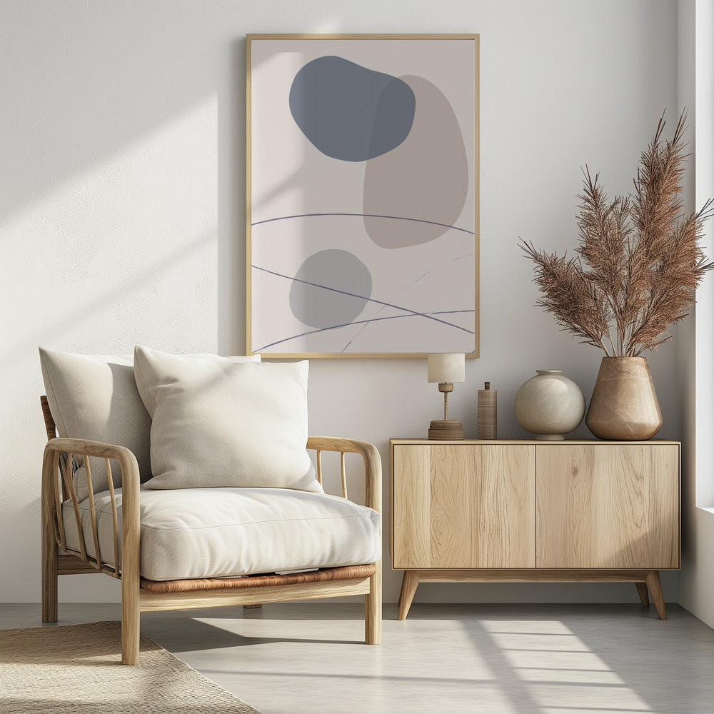 New Shapes Blue No 3 | Poster