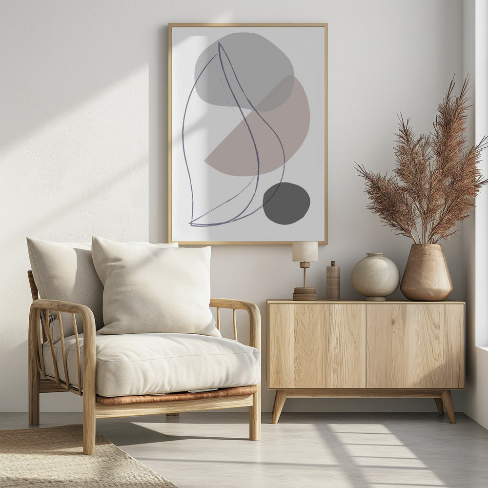New Shapes Beige 01 | Poster