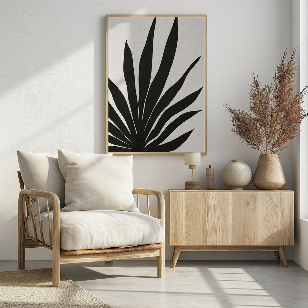 Abstrakte schwarze Blätter | Poster