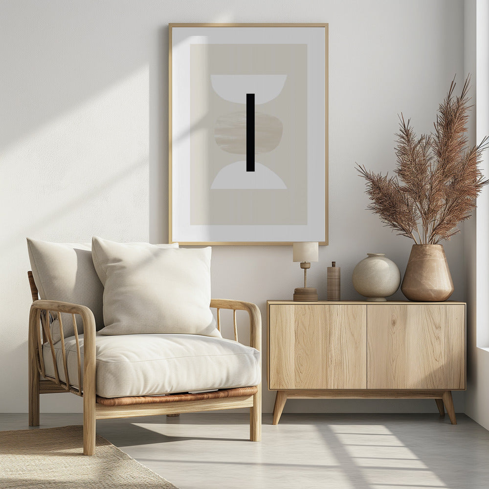 Geometrische Formen in neutralen Tönen | Poster