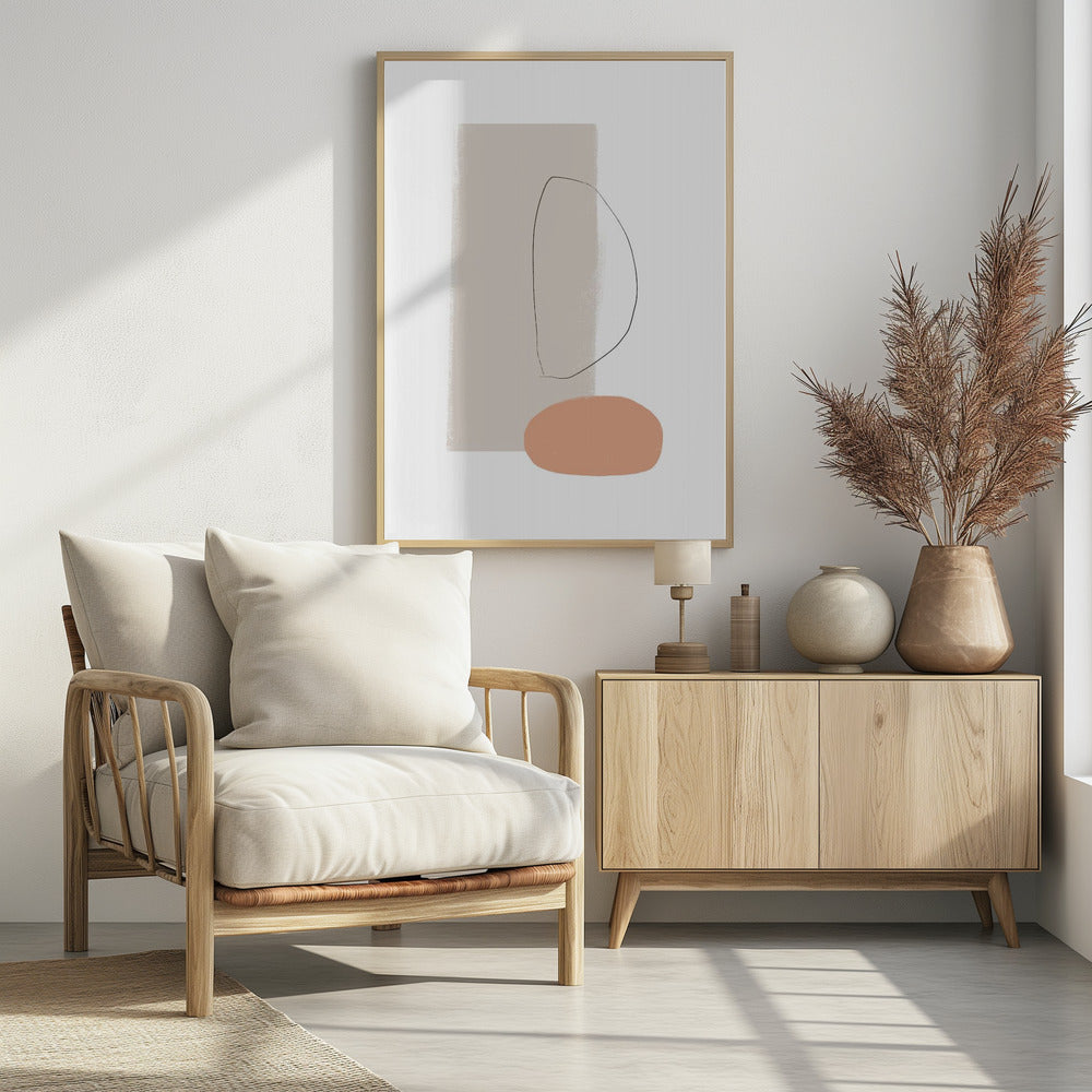 Einfache Formen und sanfte Farben | Poster