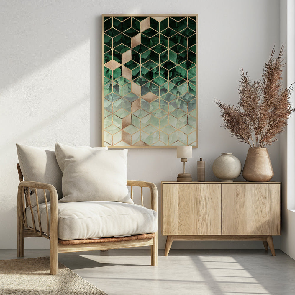 Leaves And Cubes | Poster
