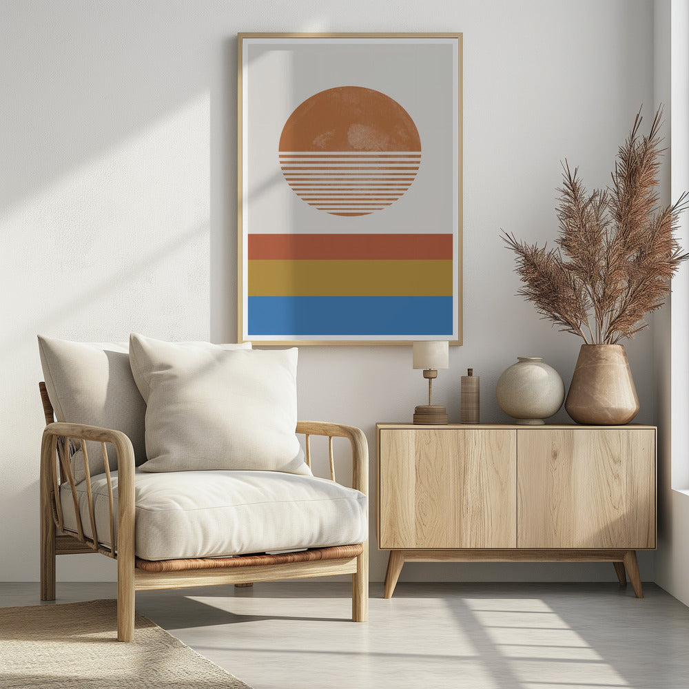 Gestreifte Horizontsonne | Poster