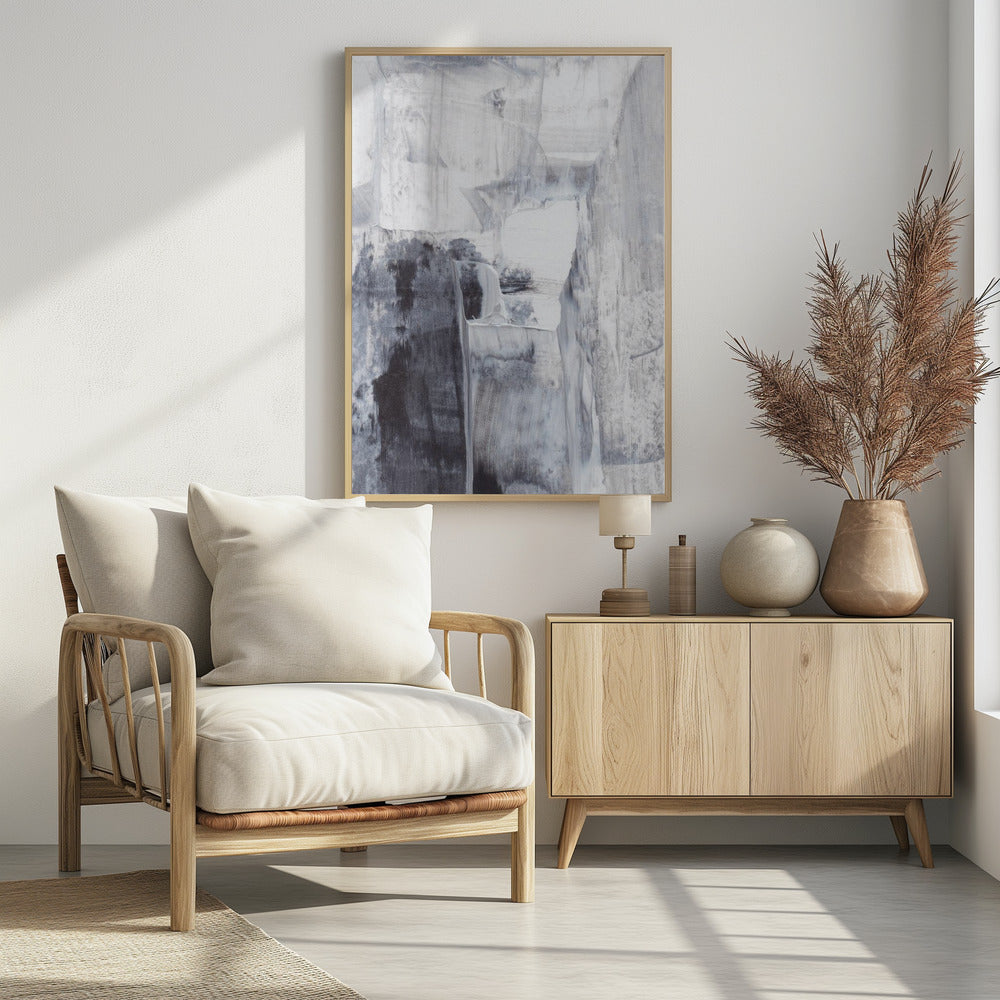 Monochrome Brushstrokes | Poster