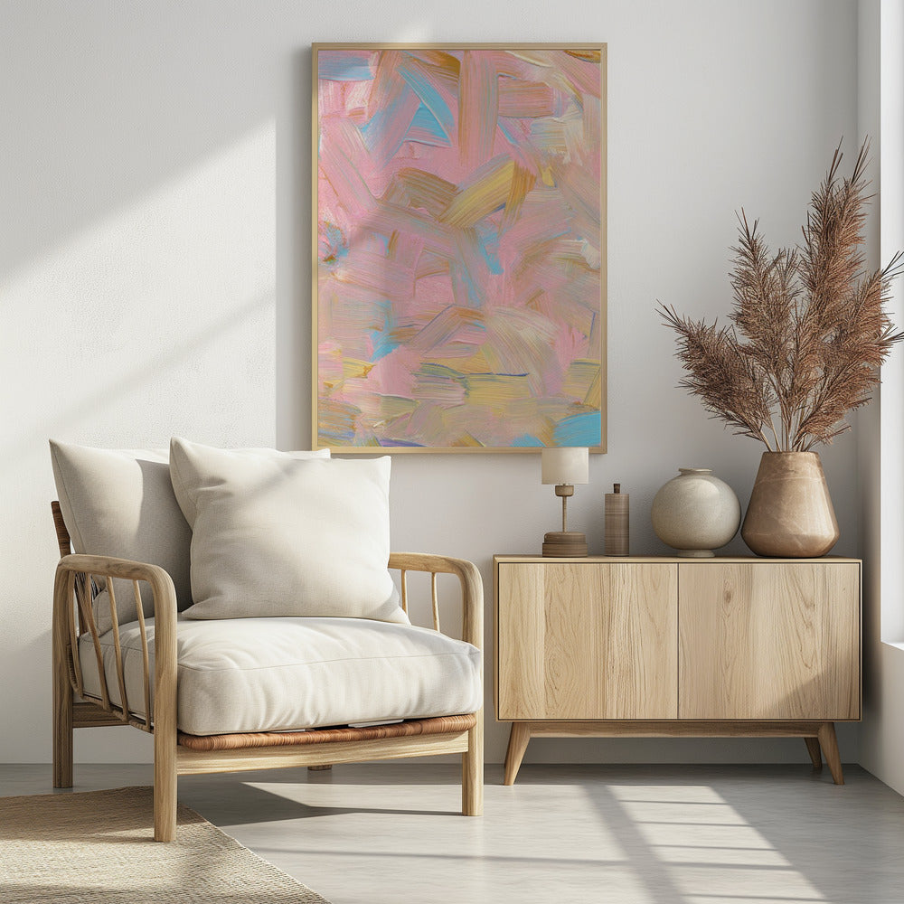 Vibrant Brushstrokes in Pastel Hues | Poster