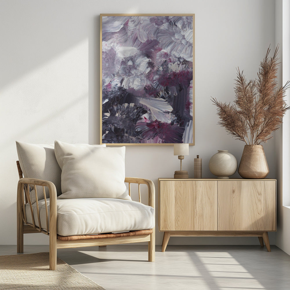 Florale expressionistische Pinselstriche | Poster