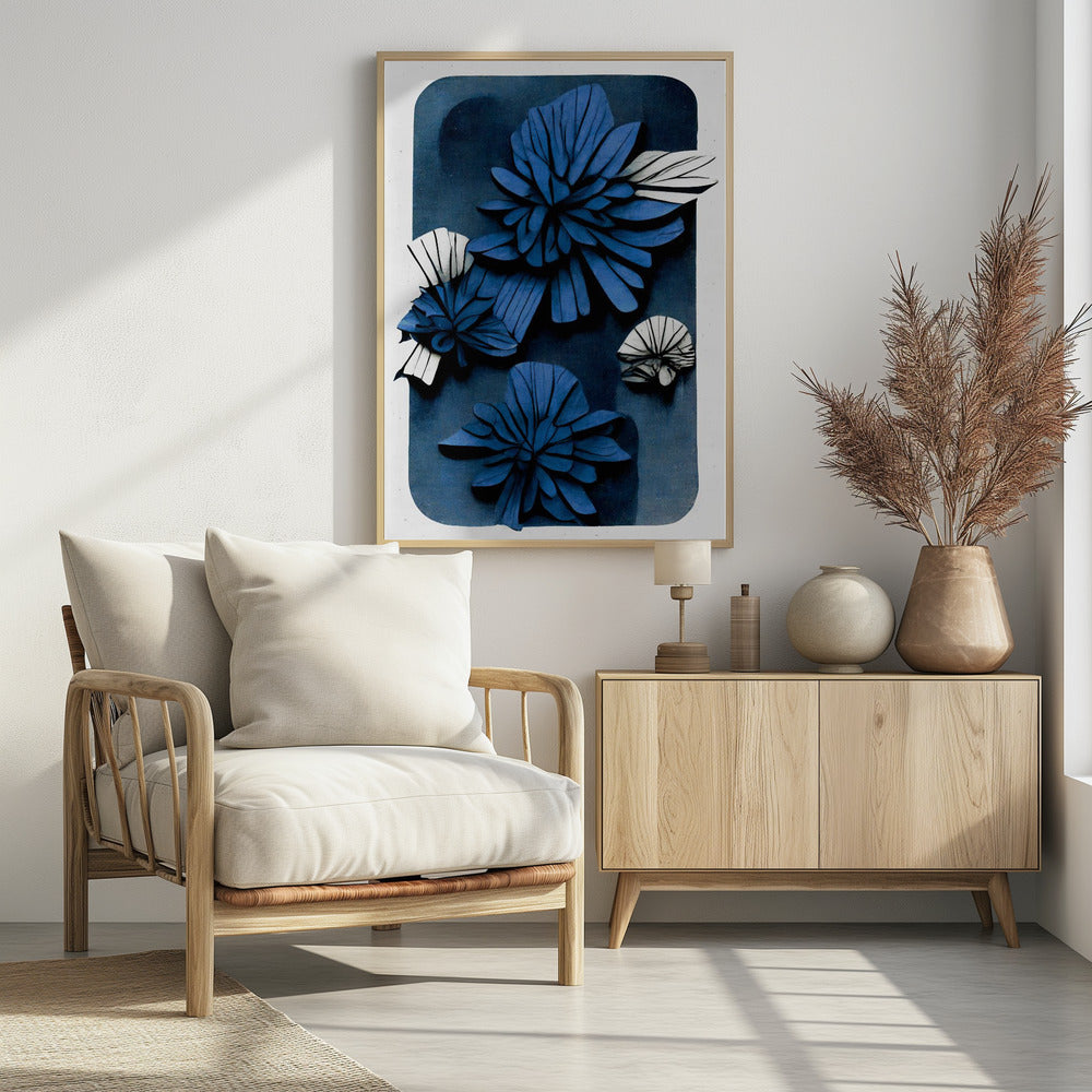 Blaue Blütentiefe | Poster