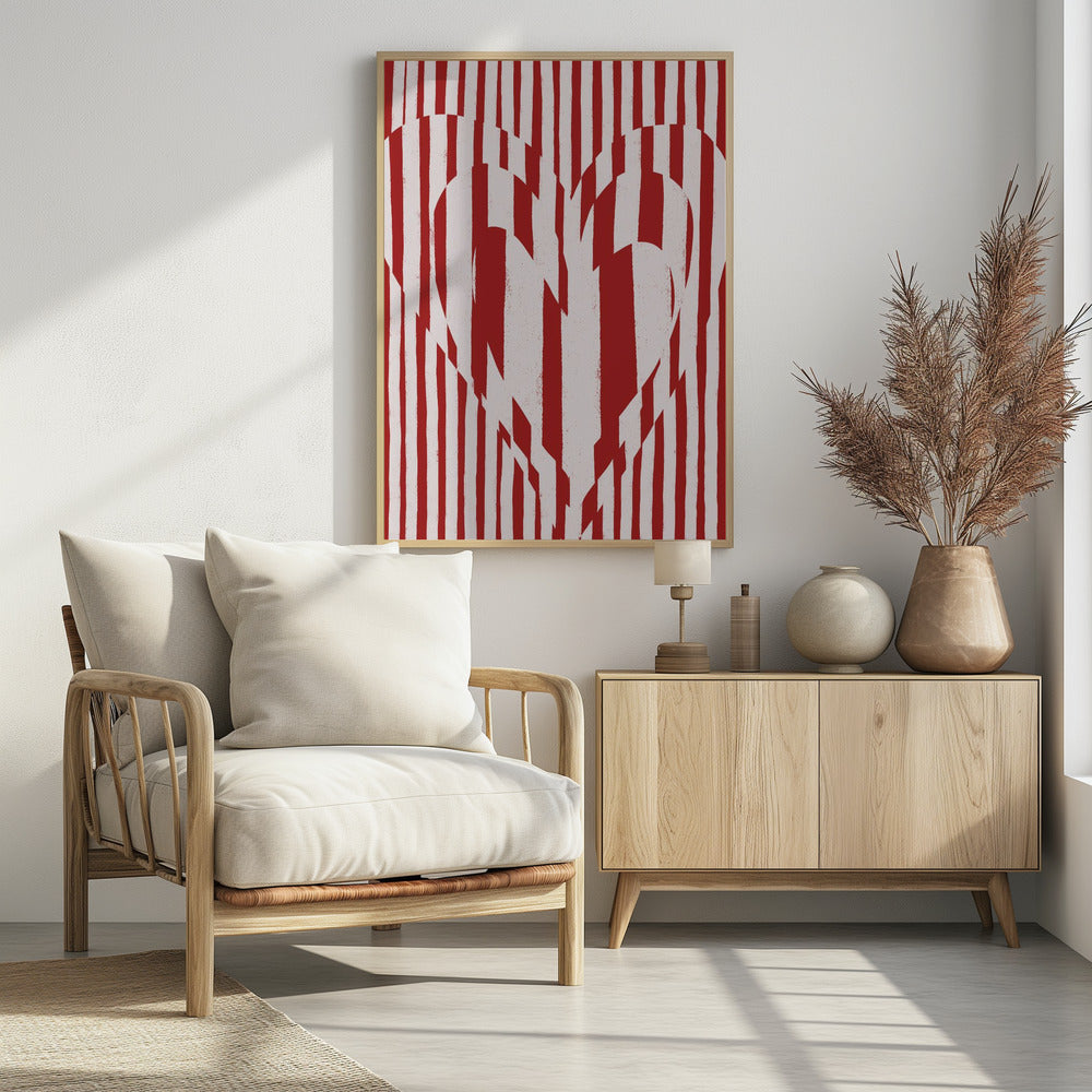 Herz in Streifen | Poster