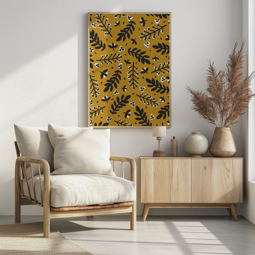 Golden Botanical Bliss | Poster