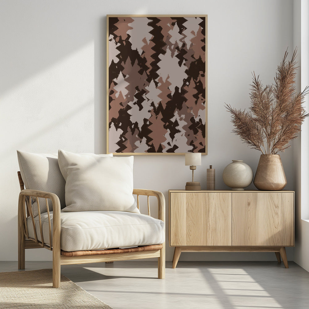 Zigzag Earth Tones | Poster