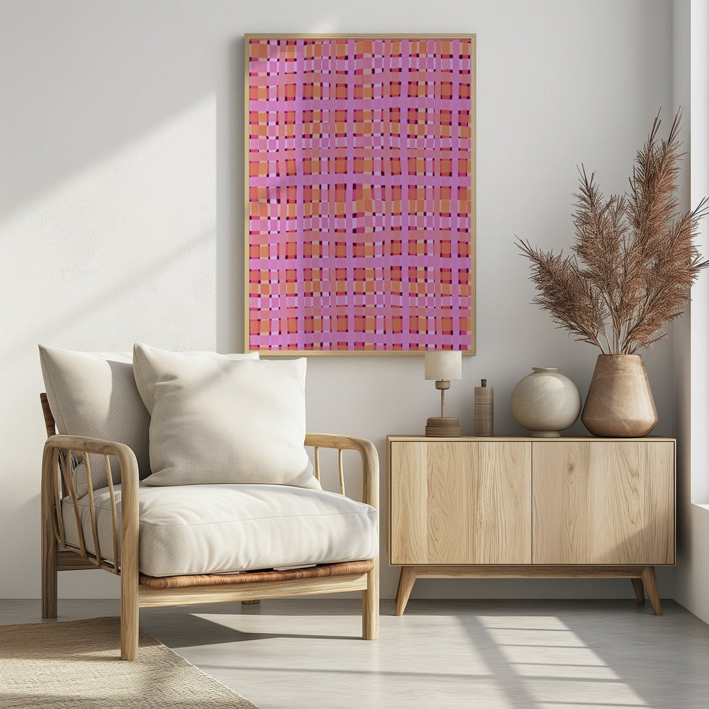 Verzerrte rosa Linien | Poster
